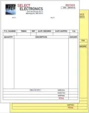 Printed Carbonless Forms, 2 Part, Full Color 8.5" x 11", 250 sets, NCR Business