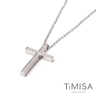 【TiMISA 純鈦飾品】閃耀十字 純鈦項鍊 (8.8折)