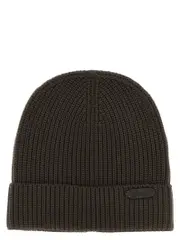 [Brioni] Brioni-Ribbed Wool Beanie Cappelli Marrone-Uomo L