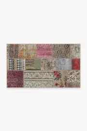 90' x 150' | Machine Washable Runner Rug | Kid & Pet Friendly | Indoor Rug | Patchwork Boho Rug | Ruggable