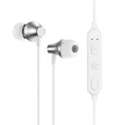 BE32 bluetooth Sports Earphone Noise Cancelling Hifi Headset Neckband Headphone with Mic WHITE COLOR