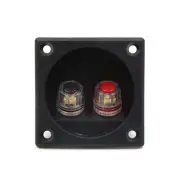 Black Square Shape Binding Post Speaker Box Double Terminal Wire Connector Board