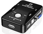 huanzhi USB 2.0 KVM Mouse Switcher Keyboard VGA Splitter Box Sharing Switch USB KVM Switch 2 Port VGA SVGA Switch Box