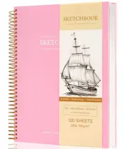 9 x 12 inches Hardcover Sketchbook for Drawing 120 Sheets Spiral Bound Sketch...