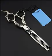 Hair Cutting Shears, 6 Inch Upscale Professional Japan 440c Sheepshead Cut Set Thinning Shears Cutting Barber Hairdressing Scissors
