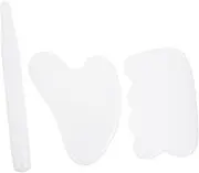 WRITWAA 1 Set 3pcs Facial Massage Scraping Board Jade Skin Massager for Immune System Stimulation Easy to Carry Massage Tools for