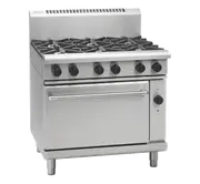 Waldorf 800 Series RNL8610GEC - 900mm Gas Range Electric Convection Oven Low Back Version