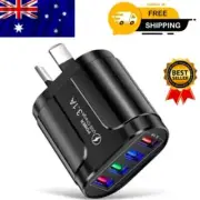 Fast Charger Plug Mobile Phone Charger 3.1A Multiple Ports USB Adapter Charger