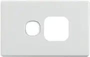 4C | Elegant Single Power Point Cover Plate- White