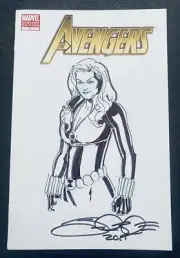 Avengers MARVEL Variant Ed 7 Original Cover Sketch Art by Jamal Igle & Signed !!