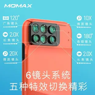 【八折下殺】手機廣角鏡頭 momax手機鏡頭iPhone XS MAX廣角微距蘋果X雙攝像頭高清外接XR拍照 閒庭美家