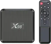 CHROX Android TV Box 11.0,X98Q TV Box Android with 2GB RAM 16GB ROM S905W2 Quad-Core Support 2.4G+5G Dual WiFi BT4.0 3D 4K H.265 USB 3.0 LAN 100M Ethernet TV Box