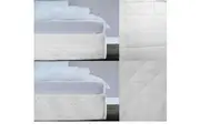 Random Pattern Quilted Valance White Queen