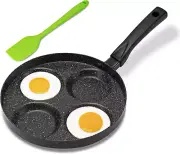 Aluminum 4-Cup Egg Frying Pan, Non Stick Egg Cooker Pan