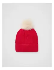 [Seed Heritage] Cable Knit Beanie in Chilli Red