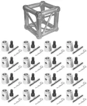 Universal 12" Square Corner Junction Box Cube 6Way with 16 Half Conical Couplers