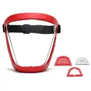 Head Cover Anti-fog Full Face Shield Protective Transparent Safety Mask Red