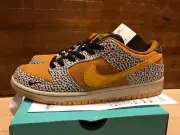 Nike Dunk Low Pro SB Safari Atmos Orange Black Cement Green size 10.5