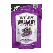 Wiley Wallaby Soft & Chewy Australian Huckleberry Licorice Candy Twists 24 Ounce