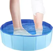 Misaakoeq Foot Wash Basin - Portable Extra-Large Pool Foot Bath - Foldable Portable Feet Cleaner Lightweight Washing Swimming Accessories for Spa Entry Ladder Beach