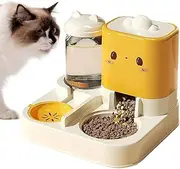 Cat Automatic Feeders - Food and Water Container - Spill-Proof Cat Feeder and Waterer Large Capacity Dispenser for Small and Medium Pets