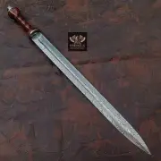 Hand Forged Damascus Steel Viking Sword Gladious Sword Battle Ready With Sheath