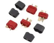 Yeah Racing T-Style Connector w/Insulating Caps (2 Male/2 Female) [YEA-WPT-0142]