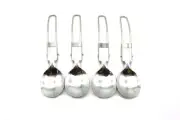 TMAX 4p Stainless Steel Two Folding Camping Spoons Dishwasher Safe 3" Folding L