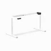 Desky Single Sit Stand Desk Frame - White