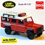 Land Rover Defender Fire Brigade With Roof Rack 1:87 Busch 50321