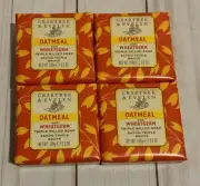 Crabtree & Evelyn Oatmeal And Wheatgerm Scented Soap Bars 3.5 oz Each Set of 4
