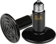 Reptile Heat Lamp 100W 2-Pack Ceramic Heat Emitter, No Light Emitting Infrared H
