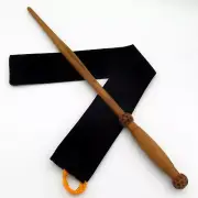 15" Hand Turned Minister Fudge Mahogany Wood Magic Wizard Wand w/Free Velvet Bag