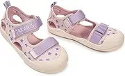 [TARANIS] Boy and Girl Toddler Summer Sandals Lightweight Summer Sandals Closed-Toe Stars Shoes with Hook and Loop