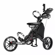 CaddyTek CaddyLite EZ-Fold Pro 3 Wheel Golf Buggy Black + Removable Seat