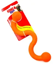 KONG Ogee Stick Orange Curved Floating Dog Tug Fetch & Chew Toy 12"