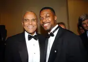 Harry Belafonte and Chris Tucker backstage; "On Stage at the Kenne- Old Photo