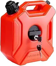 Jerry Cans Gas Cans 5/10L Red Fuel Tank Petrol Cans Gas Barrels Can Spare Water Container with Spout Adjustable Flow Rate for Motorcycle(5L)