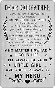 [Tangvo] Fathers Day Card for Godfather from Goddaughter - Godfather Proposal Gifts from Goddaughter - Godfather Birthday Wallet Card