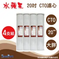 在飛比找PChome24h購物優惠-【水蘋果 】高品質20英吋大胖CTO活性碳濾心(4支組)