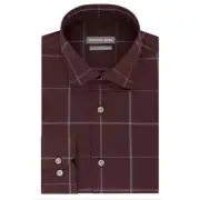 Geoffrey Beene Chiante Red Dress Shirt XL 34-35 17-17 1/2 Flex Collar Slim Fit