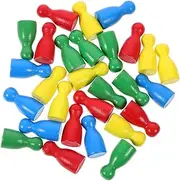 Vaguelly Wooden Chess Pieces 48-Piece Set Flight Chess Chessmen Board Game Accessories for Home School Travel Enhance Intelligence Logic Skills