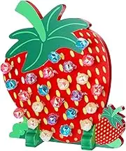 SiliFine Strawberry Lollipop Holder Shortcake Party Favors Decoration Wooden Lollipop Stand for Birthday Goodie Bags Strawberry Party Supplies 1st Decoration