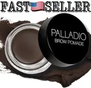 Palladio Brow Pomade Waterproof, Wear & Flawless Finish, Dark Brown 0.14oz (4g)