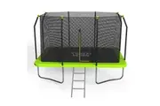 POP MASTER 8FT x 11FT Rectangular Trampoline with Spring Ladder Safety Net Kids