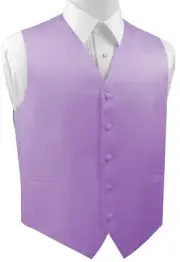 XS - 6XL. Italian Design. Lavender Satin Tuxedo Vest. Wedding, Formal Prom