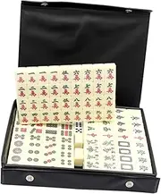 WHAMVOX Mini Chinese Mahjong Game Portable Mahjong Set Funny Travel Toy for Adults