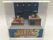Super Mario Bros 2 Mario fights Wart Nintendo NES Shadow Box Diorama Cube
