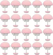 Aorvp Quilt Fixing Clips,Duvet Pin Duvet Clips,Bedding Holder Pins Fasteners Mushroom Round Fixing Clips for Thin Thick Quilts Blanket Sheet Bed Skirt Cushion Curtain (25Pcs) (Pink)