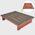 Foot Step Stool Adults Kids Practical Hollow Elegant Office Wooden Footstool